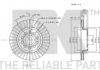 Диск гальмівний перед. вентильов. VW Golf V 03- NK 204787 (фото 2)