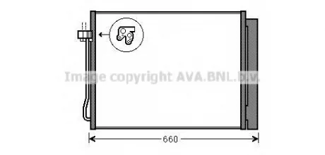 Радіатор кондиціонера BMW X5 E70 (07-), BMW X6 E71 (08-) AVA AVA COOLING BWA5377D