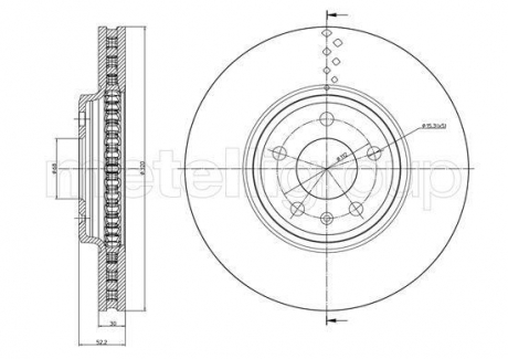 Диск тормозной Metelli 23-1031C (фото 1)