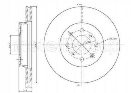 Диск тормозной Metelli 23-0344C