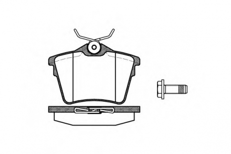 Комплект тормозных колодок, дисковый тормоз WOKING P1003300 (фото 1)
