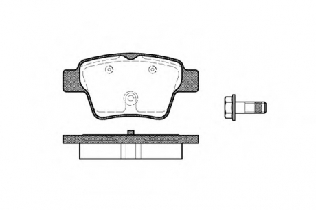 Комплект тормозных колодок, дисковый тормоз WOKING P1038300 (фото 1)