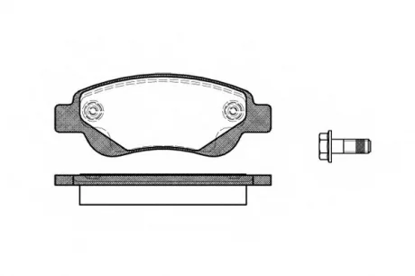 Колодки гальмівні диск. перед. (вир-во Remsa) PSA C1 I II / 107 05>14, 108 14> / Toyota Aygo 05> 14> Bosch ver. (P10773.00) WOKING P1077300