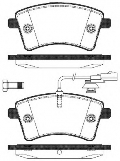 Комплект тормозных колодок, дисковый тормоз WOKING P1251301 (фото 1)