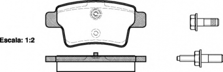 Комплект тормозных колодок, дисковый тормоз WOKING P1341300 (фото 1)