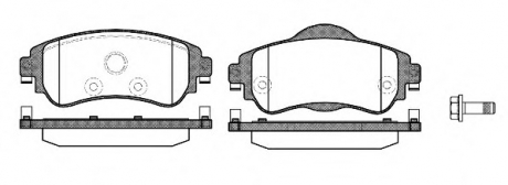 Комплект тормозных колодок, дисковый тормоз WOKING P1564308 (фото 1)