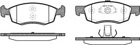 Комплект тормозных колодок, дисковый тормоз WOKING P072332 (фото 1)
