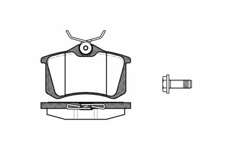 Комплект тормозных колодок, дисковый тормоз WOKING P363305 (фото 1)