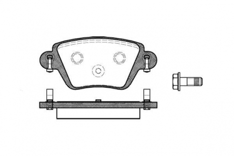 Комплект тормозных колодок, дисковый тормоз WOKING P677310 (фото 1)