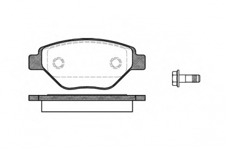 Комплект тормозных колодок, дисковый тормоз WOKING P877300 (фото 1)