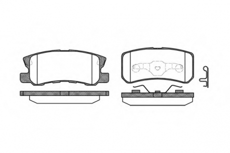 Комплект тормозных колодок, дисковый тормоз WOKING P903302 (фото 1)
