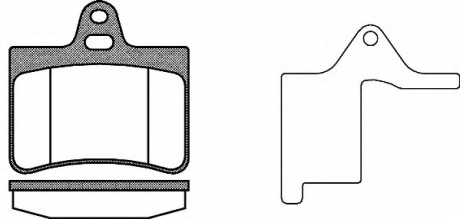 Комплект тормозных колодок, дисковый тормоз WOKING P930320 (фото 1)