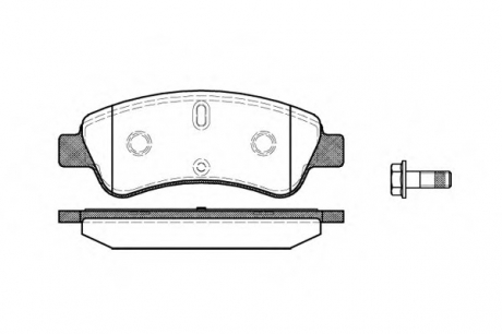 Комплект тормозных колодок, дисковый тормоз WOKING P940310 (фото 1)