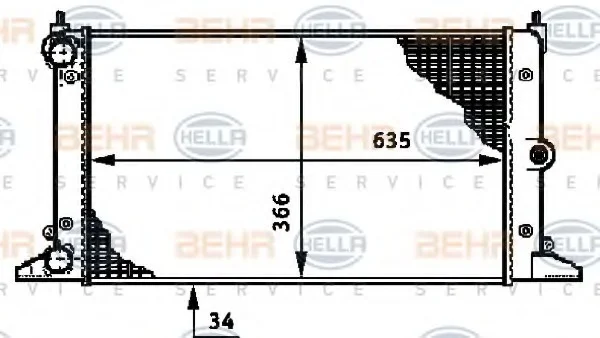 Радіатор системи охолодження HELLA 8MK376720511 (фото 1)