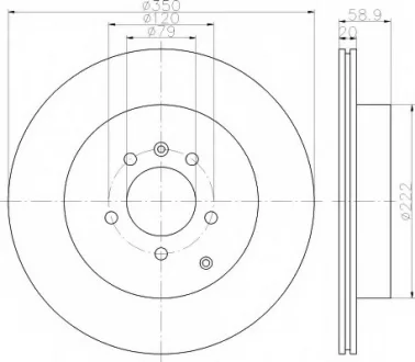 Тормозной диск HELLA 8DD355118781