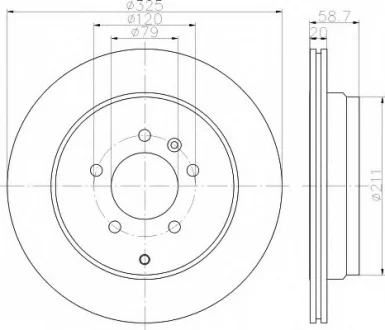 Тормозной диск HELLA 8DD355118771