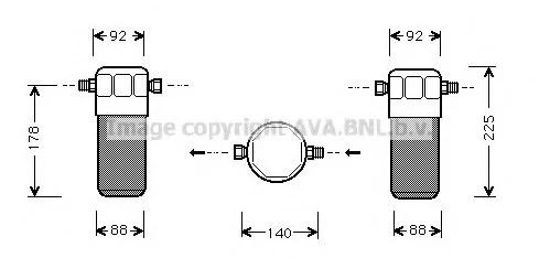 Осушувач кондиціонера Audi A4 B5, A6 C5/VW Passat B5 (AID154) AVA AVA COOLING AI D154 (фото 1)