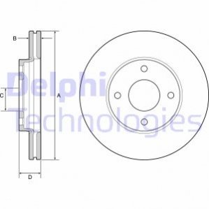 Гальмівний диск Delphi BG4953C