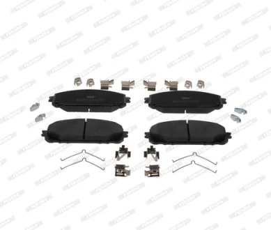 Комплект гальмівних колодок переднього., JEEP CHEROKEE 2.0-3.2 11.13- FERODO FDB4882