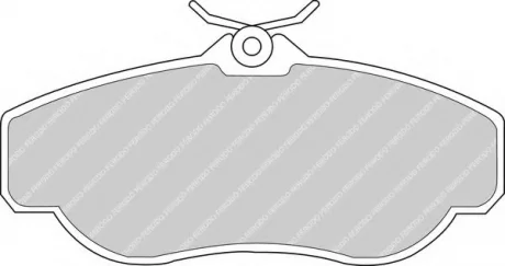 Комплект тормозных колодок переднего., LAND ROVER DISCOVERY II, RANGE ROVER II 2.5D-4.6 07.94-06.04 FERODO FDB980