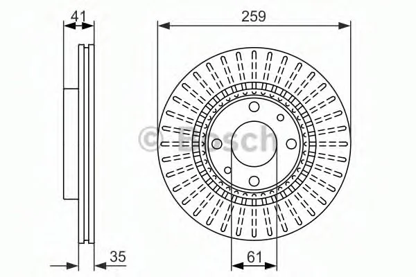 Гальмiвний диск BOSCH 0 986 479 833 (фото 1)