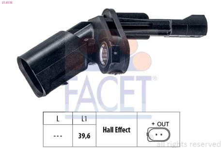 Датчик ABS FACET 21.0175