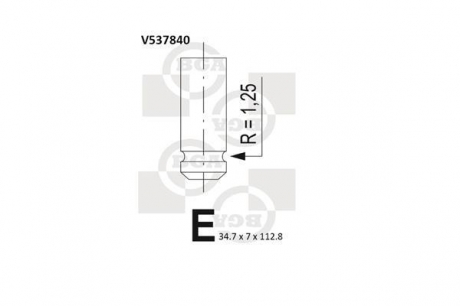 Клапан впуск Saxo/106/205 1.0 91-05 BGA V537840 (фото 1)