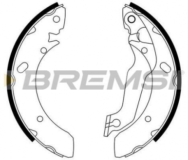 Тормозные колодки зад. Hyundai Lantra 90-00/Coupe 96-02 (Mando) BREMSI GF0733 (фото 1)