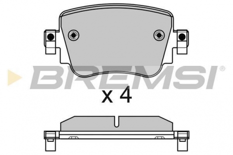 Тормозные колодки зад. Octavia III/Sharan/Audi Q3 12- (TRW) BREMSI BP3623 (фото 1)