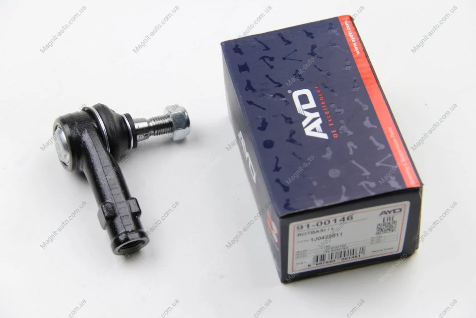 Наконечник рулевой лев (L=75mm, кон. 13.2*17.2) AUDI A3 (8L1) (-06), SKODA OCTAVIA (-10), VW GOLF (-08), NEW BEETLE (-11 AYD 91-00146 (фото 1)