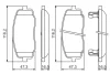 Комплект тормозных колодок, дисковый тормоз BOSCH 0986494491 (фото 1)