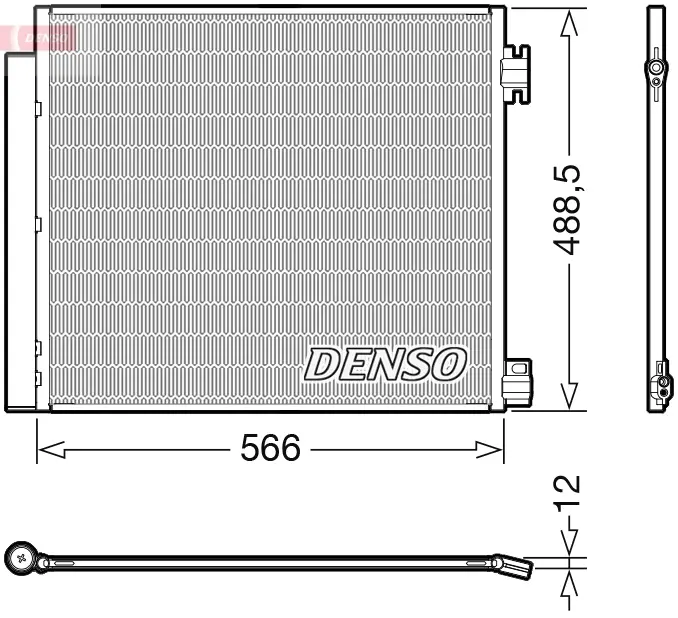 Конденсатор кондицiонера NISSAN/RENAULT Qashqai/X-Trail/Kadjar/Koleos "13>> DENSO DCN46026 (фото 1)