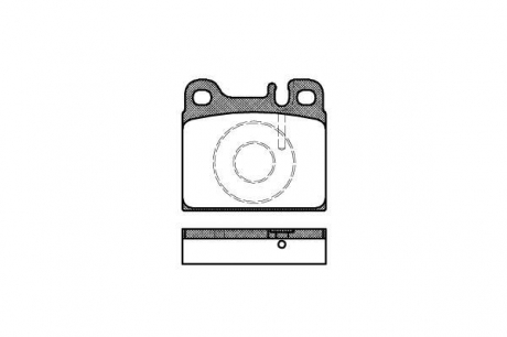 Комплект тормозных колодок, дисковый тормоз REMSA 000688