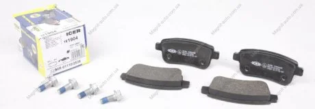 Колодки тормозные (задние) Renault Fluence/Megane III/Scenic ICER 181904