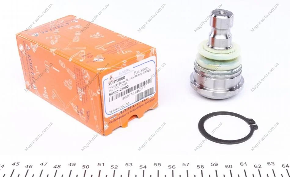 Опора шаровая (передняя/снизу) Hyundai Santa Fe I/II 02-12/Kia Sorento II 09- ASMETAL 10HY3000 (фото 1)