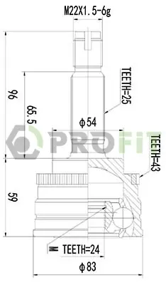 ШРУС PROFIT 2710-3063 (фото 1)