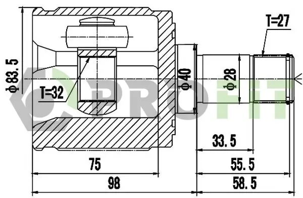 ШРУС PROFIT 2810-2066 (фото 1)