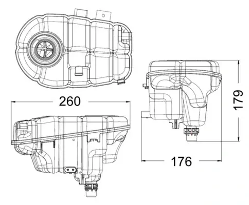 Розширювальний бачок, шт MAHLE / KNECHT CRT 60 000S (фото 1)