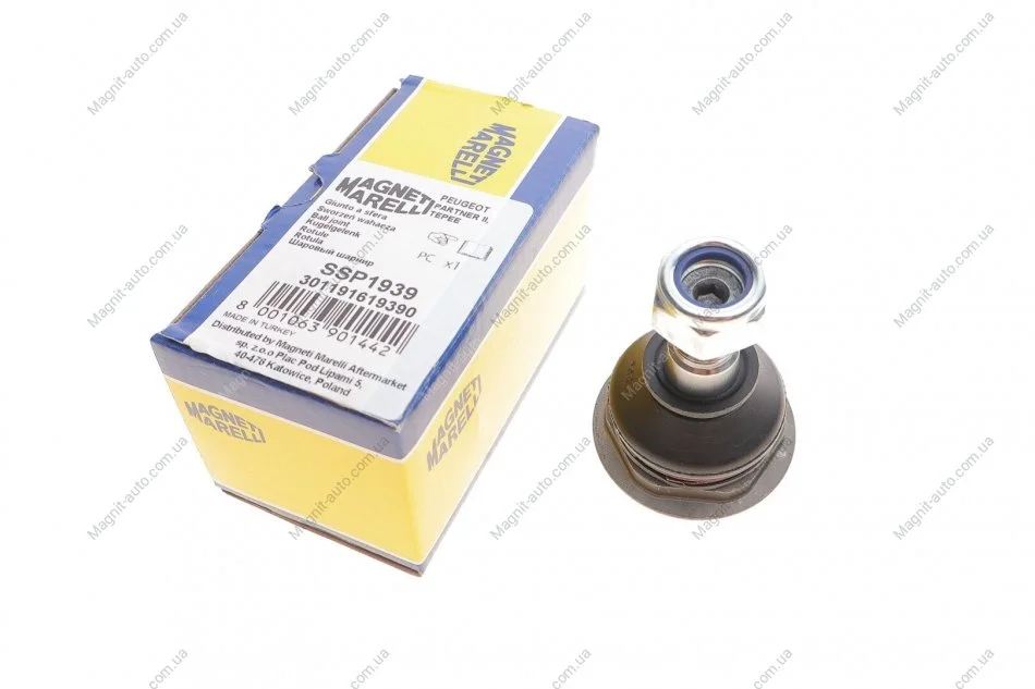 Опора кульова CITROEN BERLINGO, C4, DS4, DS5, PEUGEOT 307 00- перед. міст (Пр-во) MAGNETI MARELLI 301191619390 (фото 1)