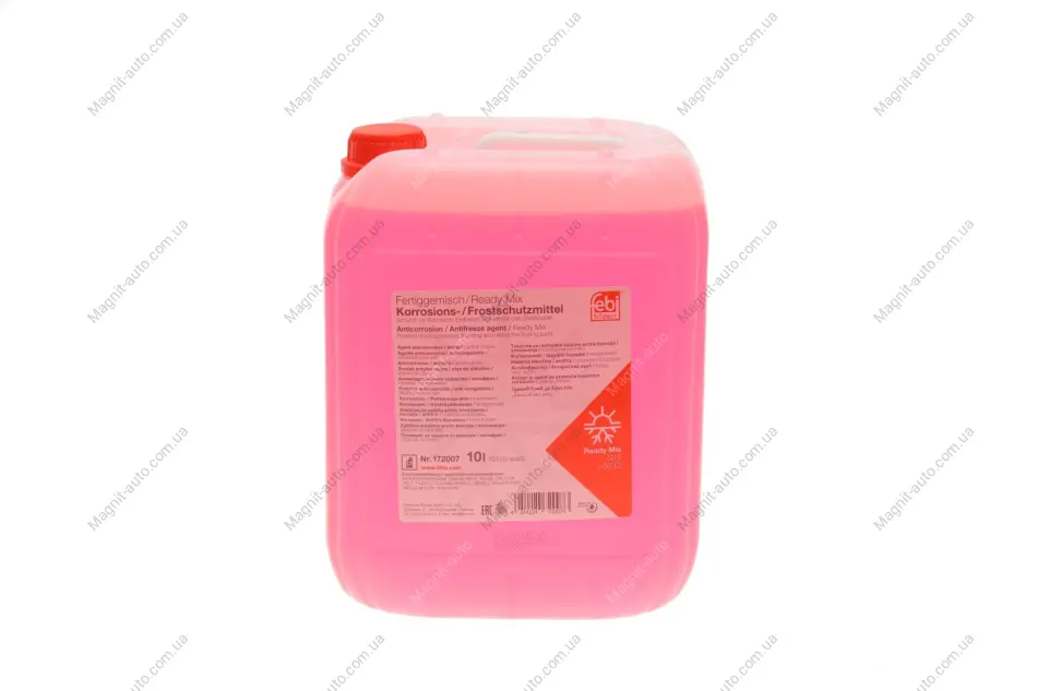 Антифриз готовий G12 (червоний, -35*С), FEBI Antifreeze 10L FEBI BILSTEIN 172007 (фото 1)