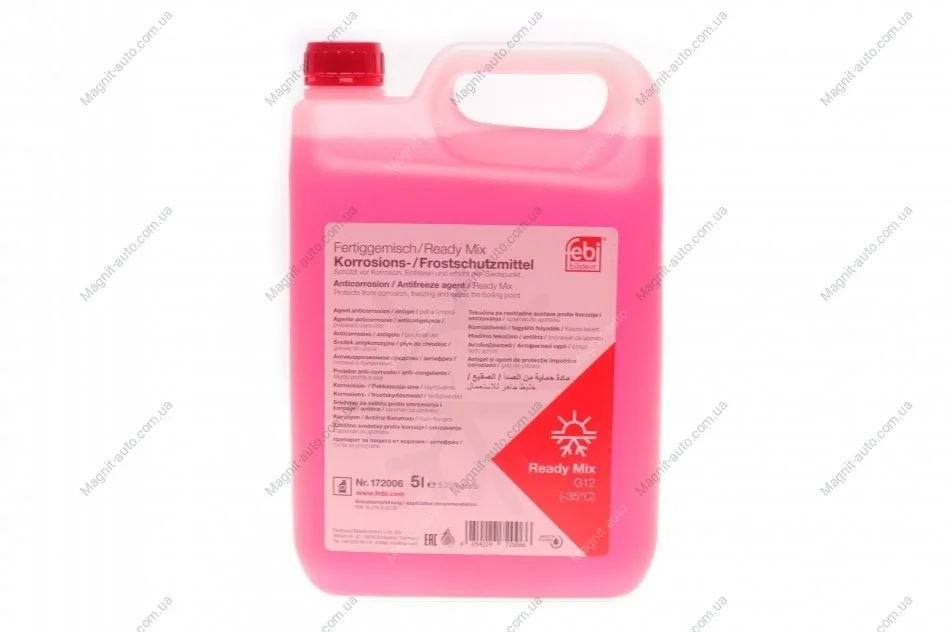 Антифриз готовий G12 (червоний, -35*С), FEBI Antifreeze 5L FEBI BILSTEIN 172006 (фото 1)