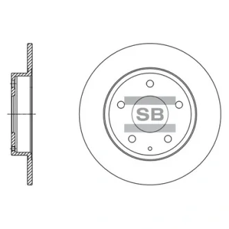 Диск гальмівний Hi-Q (SANGSIN) SD4422
