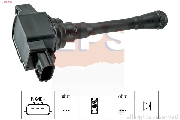 Котушка запалювання Nissan X-Trail, Qashqai, Note / Infiniti 2007- EPS 1.970.552 (фото 1)