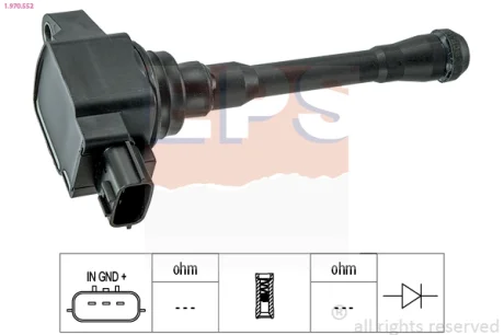 Котушка запалювання Nissan X-Trail, Qashqai, Note / Infiniti 2007- EPS 1.970.552