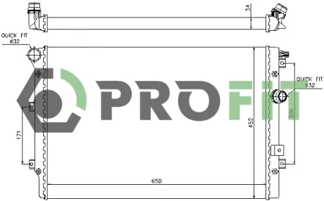 Радіатор охолоджування PROFIT 1740-0036