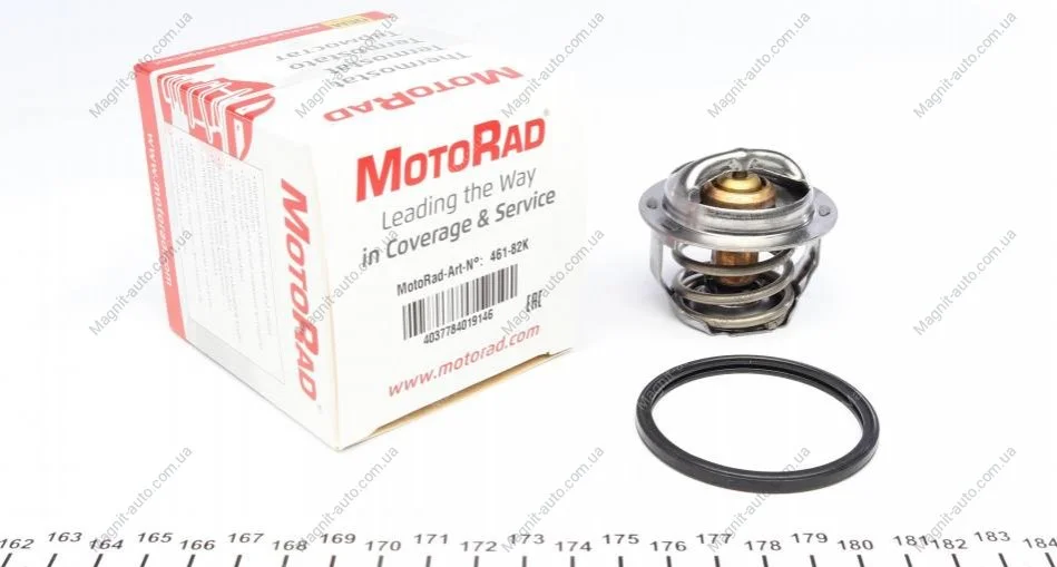 Термостат системи охолодження (82°C) ALFA ROMEO 159, BRERA, SPIDER CADILLAC BLS CHEVROLET CAPTIVA, HHR, MALIBU FIAT CROMA OPEL ANTARA A, ASTRA G, ASTRA J GTC, GT, INSIGNIA A 1.9-2.8 05.98- MOTORAD 461-82K (фото 1)