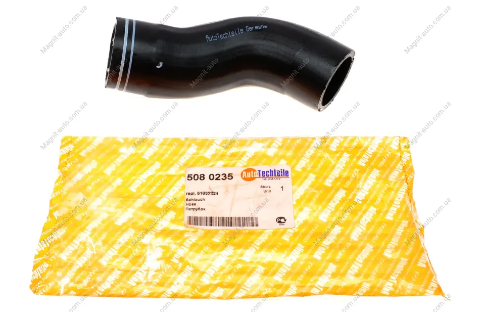 Патрубок інтеркулера, R, FIAT Doblo 1.6/2.0 D Multijet 10- AUTOTECHTEILE 508 0235 (фото 1)