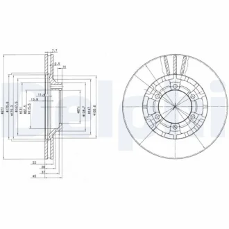 Гальмівний диск Delphi BG2561