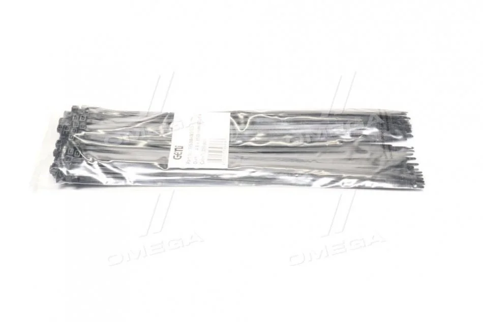 Хомут затяжной пласт. 4,8х350 100 шт. черный (пр-во VARIANT) Variant S.A. TK (TKUV) 350х4,8 (фото 1)