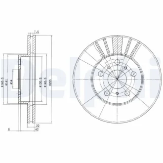 Тормозной диск Delphi BG2596